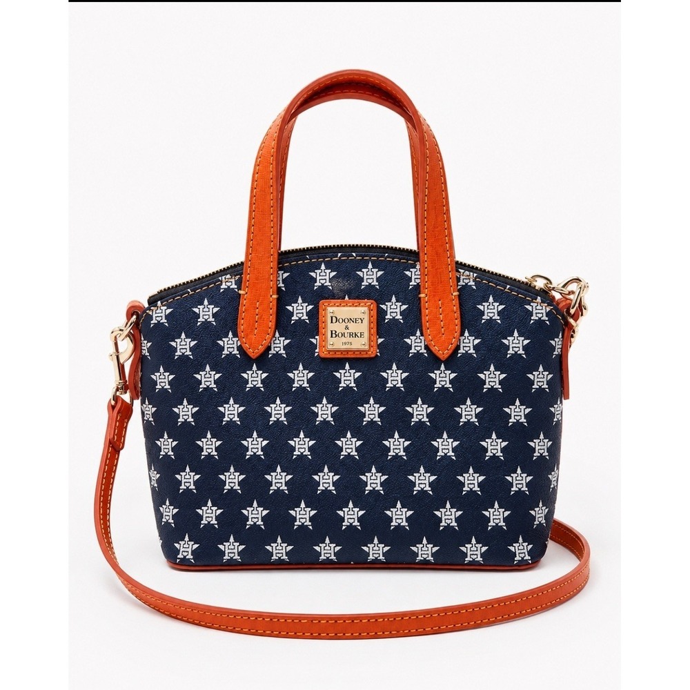 Dooney & Bourke Houston Astros Navy Orange Crossbody Satchel Purse Bag
